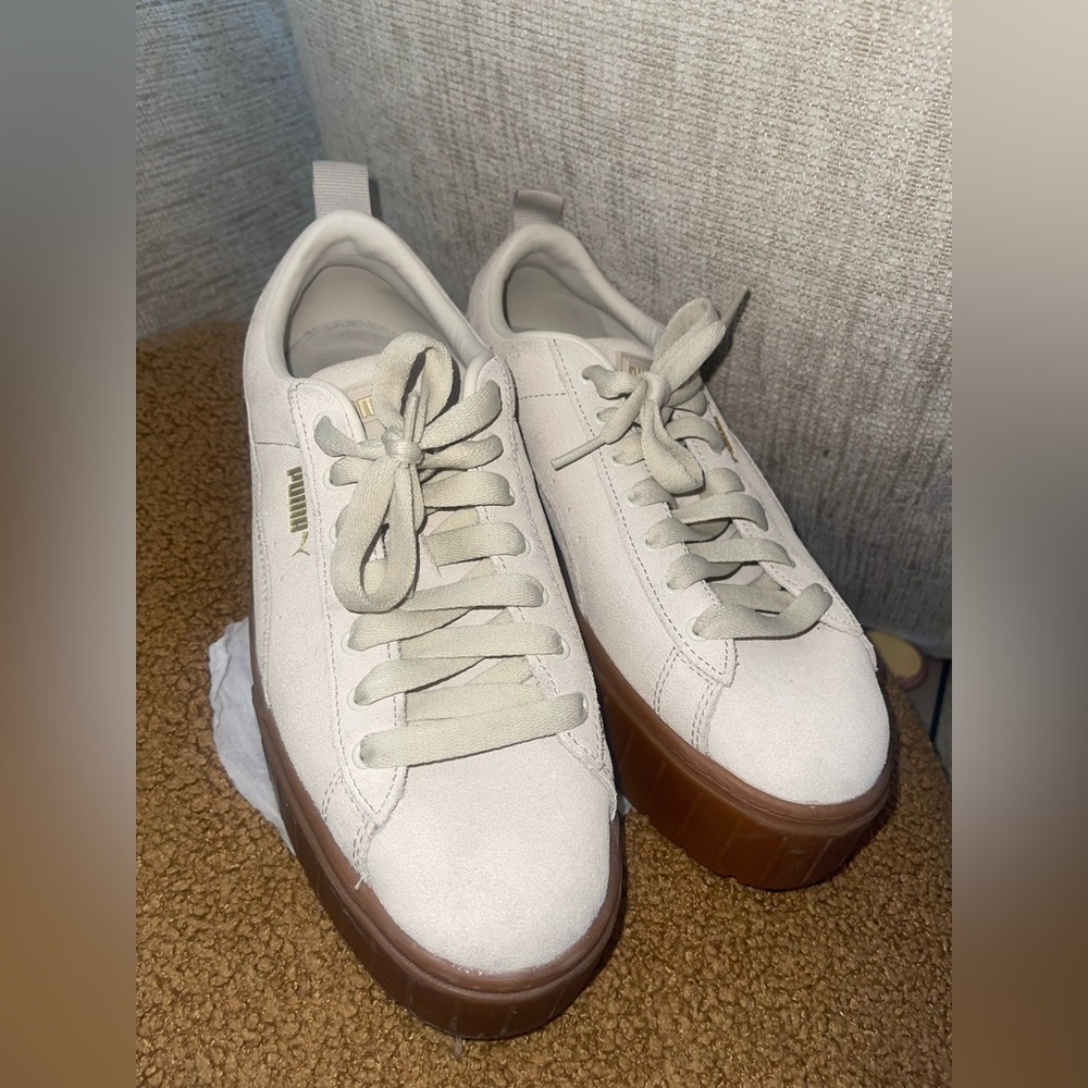 PUMA Mayze Platform Sneakers Oatmeal - Picture 3 of 5